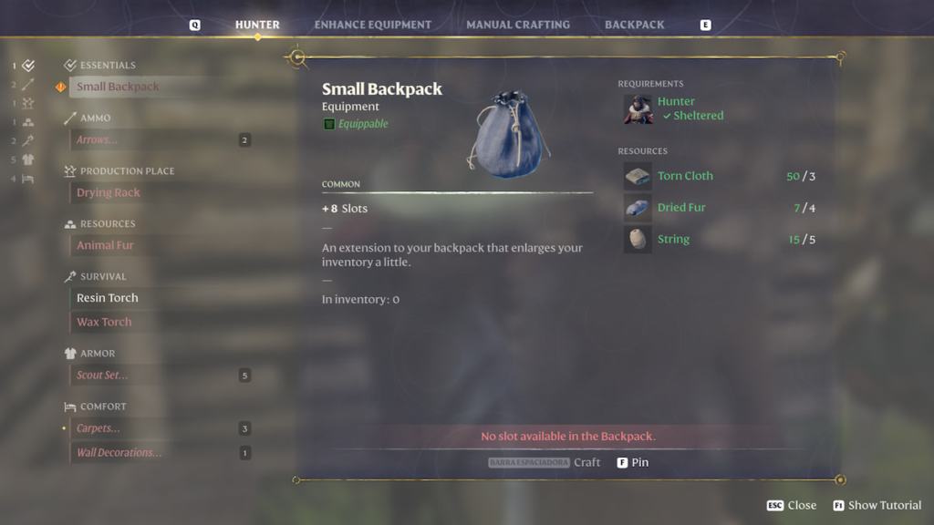 Small Backpack